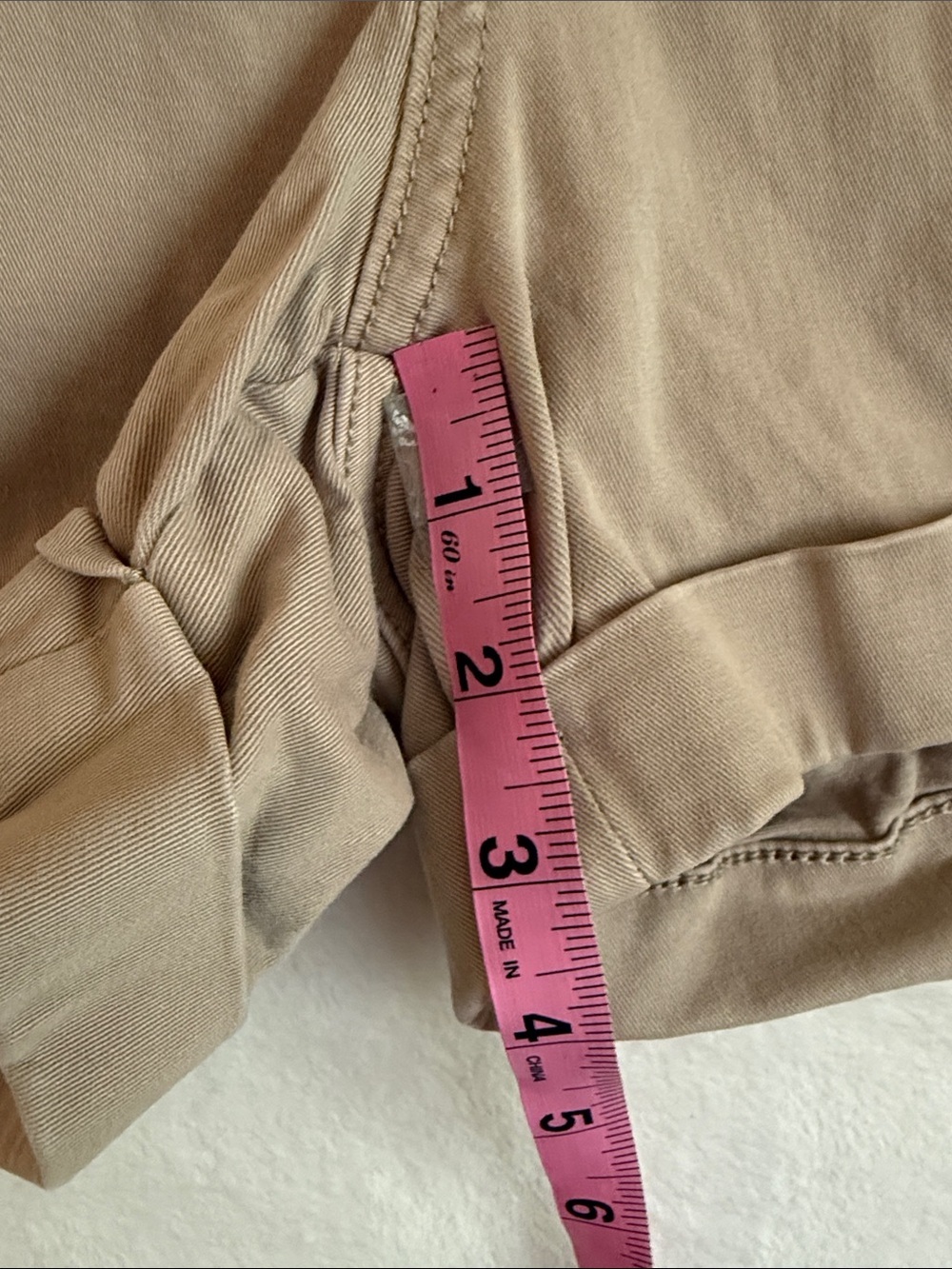 torrid Beige Roll-Cuff Utility Shorts - Picture 7 of 7